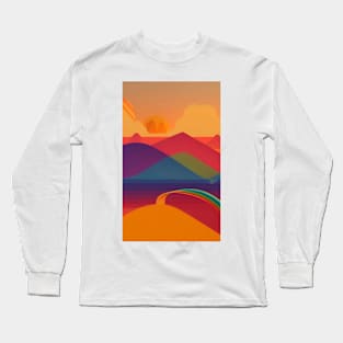 Tropical Mountains Long Sleeve T-Shirt